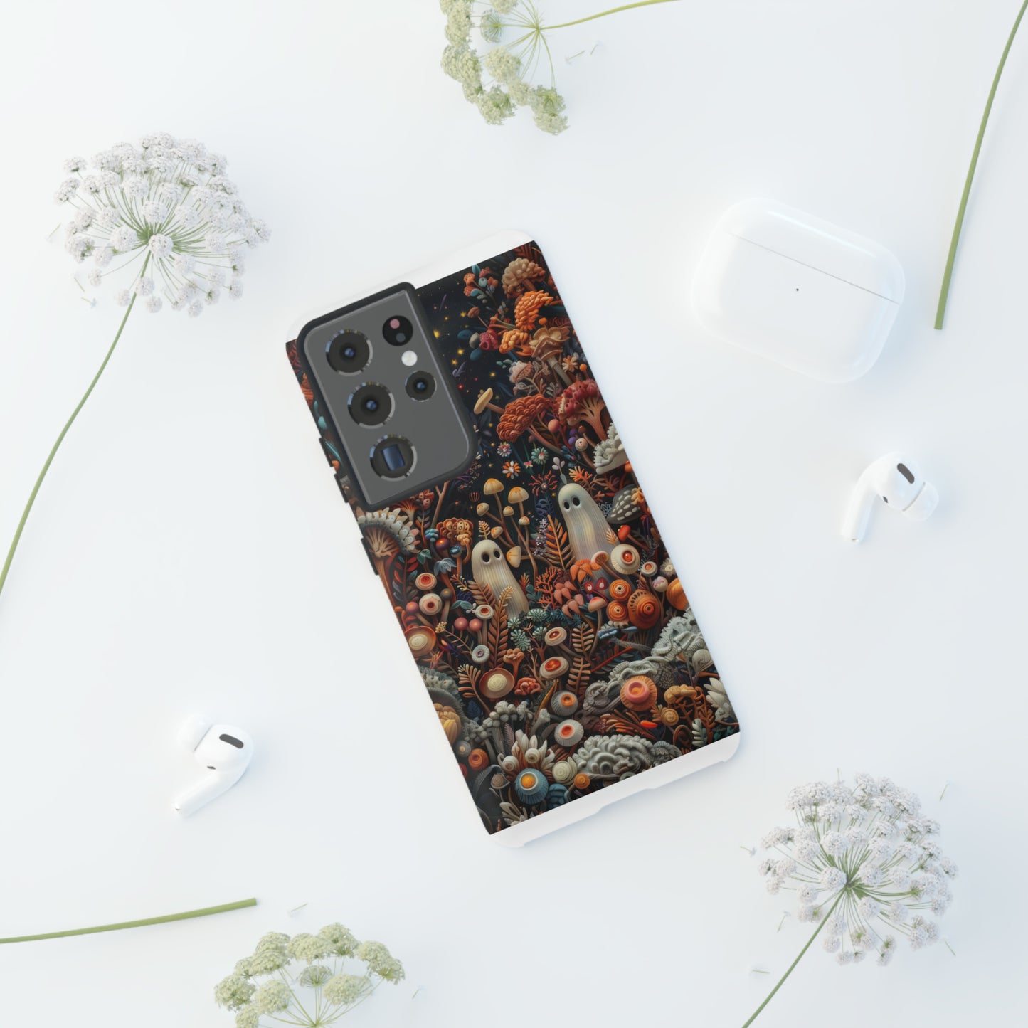 Cosmic Fantasy iPhone Hülle, Pilz-Design mit Weltraum-Motiv, Schutzhülle mit galaktischem Charme, Robuste Handyhüllen