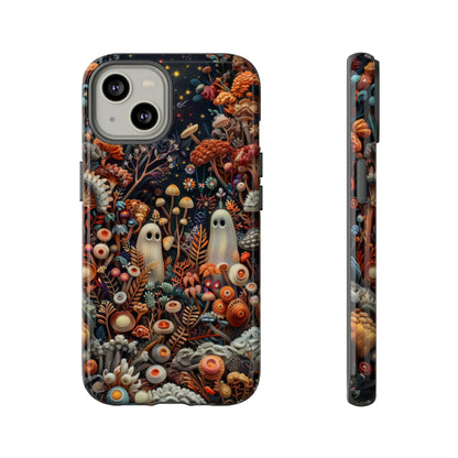 Cosmic Fantasy iPhone Case, Space-Themed Mushroom Design, Protective Cover with Galactic Charm, Tough Phone Cases