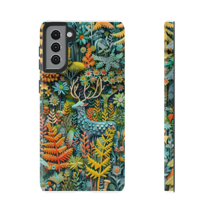 Zauberhafte Waldhirsch iPhone Hülle, Zauberhaftes Fauna- und Flora-Design, Schützende, von der Natur inspirierte Hülle, Robuste Handyhüllen