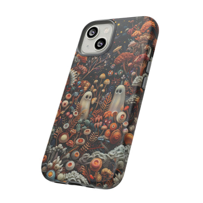 Cosmic Fantasy iPhone Case, Space-Themed Mushroom Design, Protective Cover with Galactic Charm, Tough Phone Cases