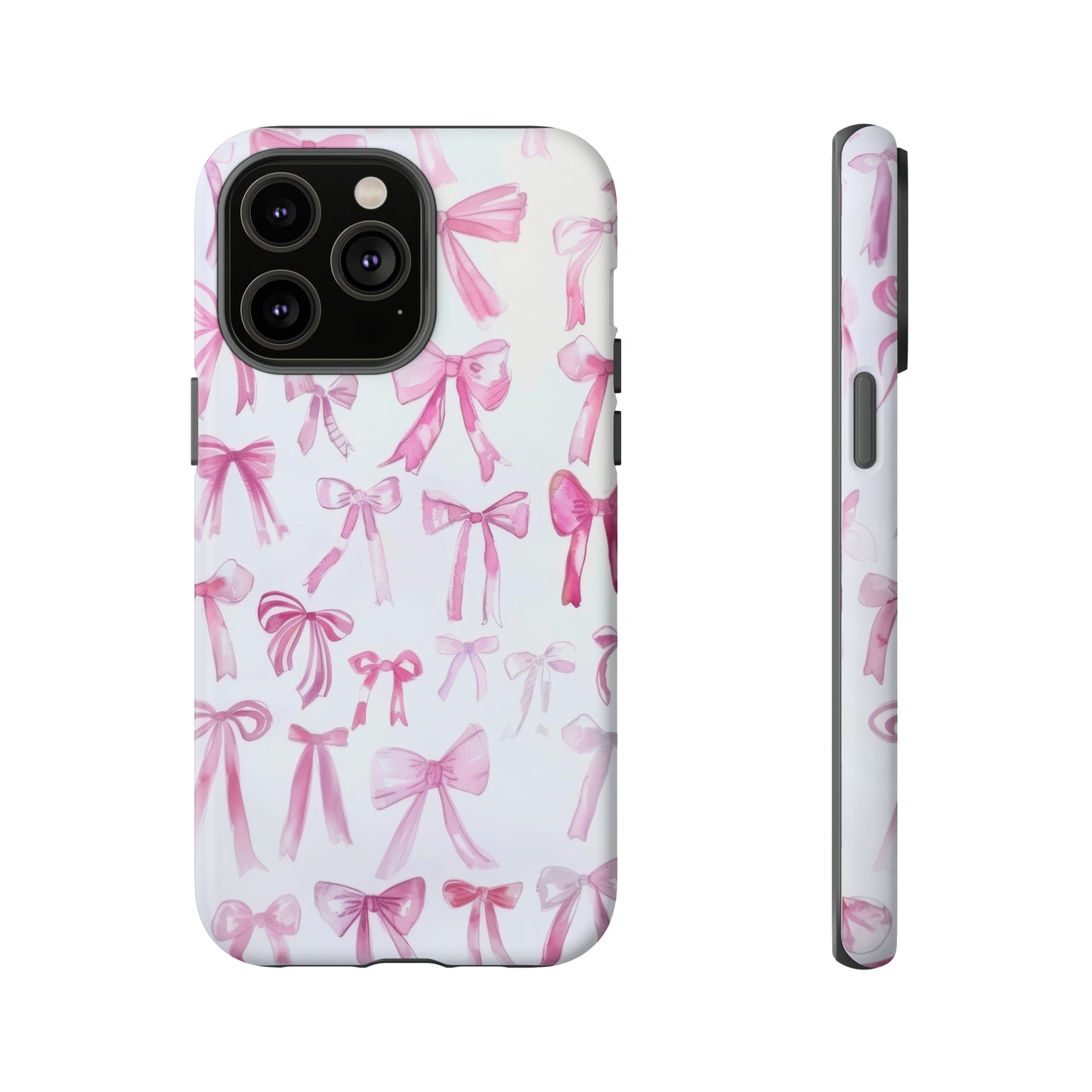 Pretty Pink Bows Phone Case, Feminine Ribbon Design Cover for Smartphones, Charming Accessory, Tough Phone Cases