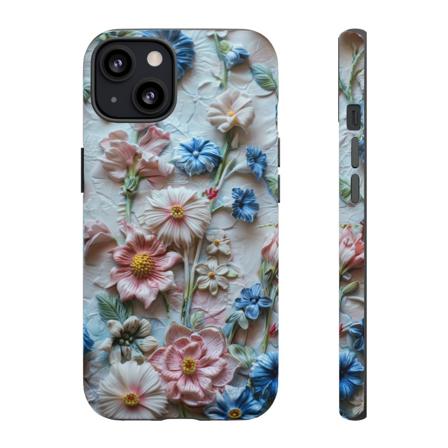 Florale Handyhülle, 3D Blumentextur Handyhülle, Schützendes &amp; stylisches Smartphone Accessoire, Robuste Handyhüllen 