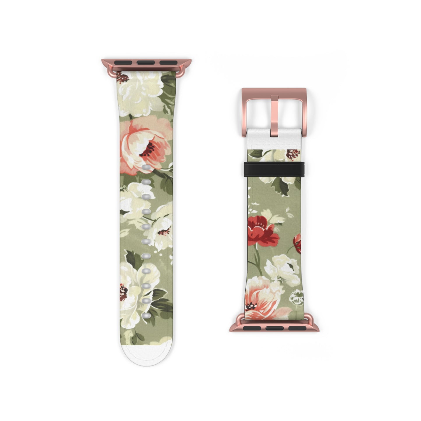 Spring Garden Floral Apple Watch Band, Vibrant Blossoms Smartwatch Strap, Fresh Botanicals Wristband Accessory. Apple Watch Band Apple Watch Straps For Series 4 5 6 7 8 9 ULTRA SE 38/40/41mm & 42/44/45mm Vegan Faux Leather Band