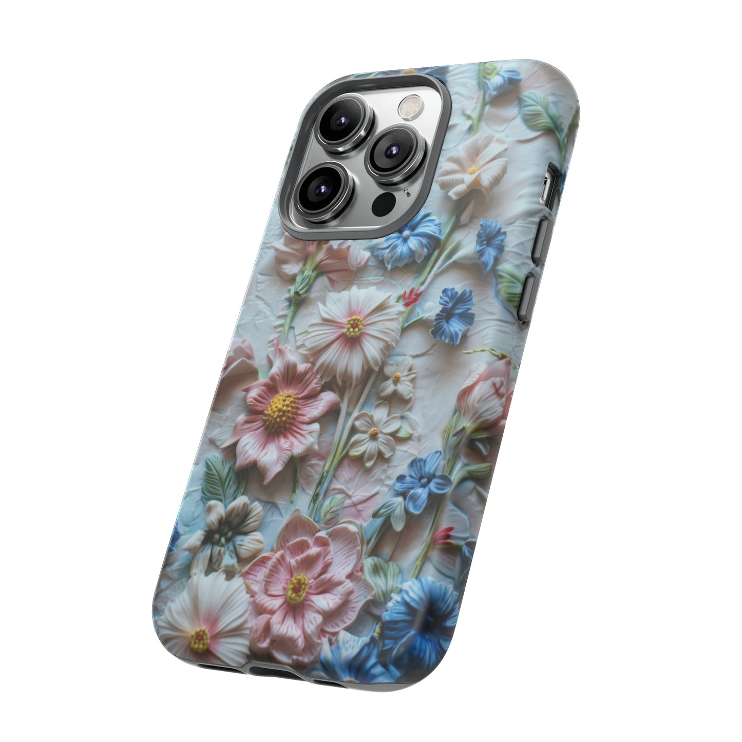 Florale Handyhülle, 3D Blumentextur Handyhülle, Schützendes &amp; stylisches Smartphone Accessoire, Robuste Handyhüllen 