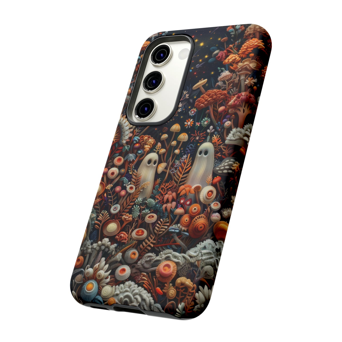 Cosmic Fantasy iPhone Case, Space-Themed Mushroom Design, Protective Cover with Galactic Charm, Tough Phone Cases