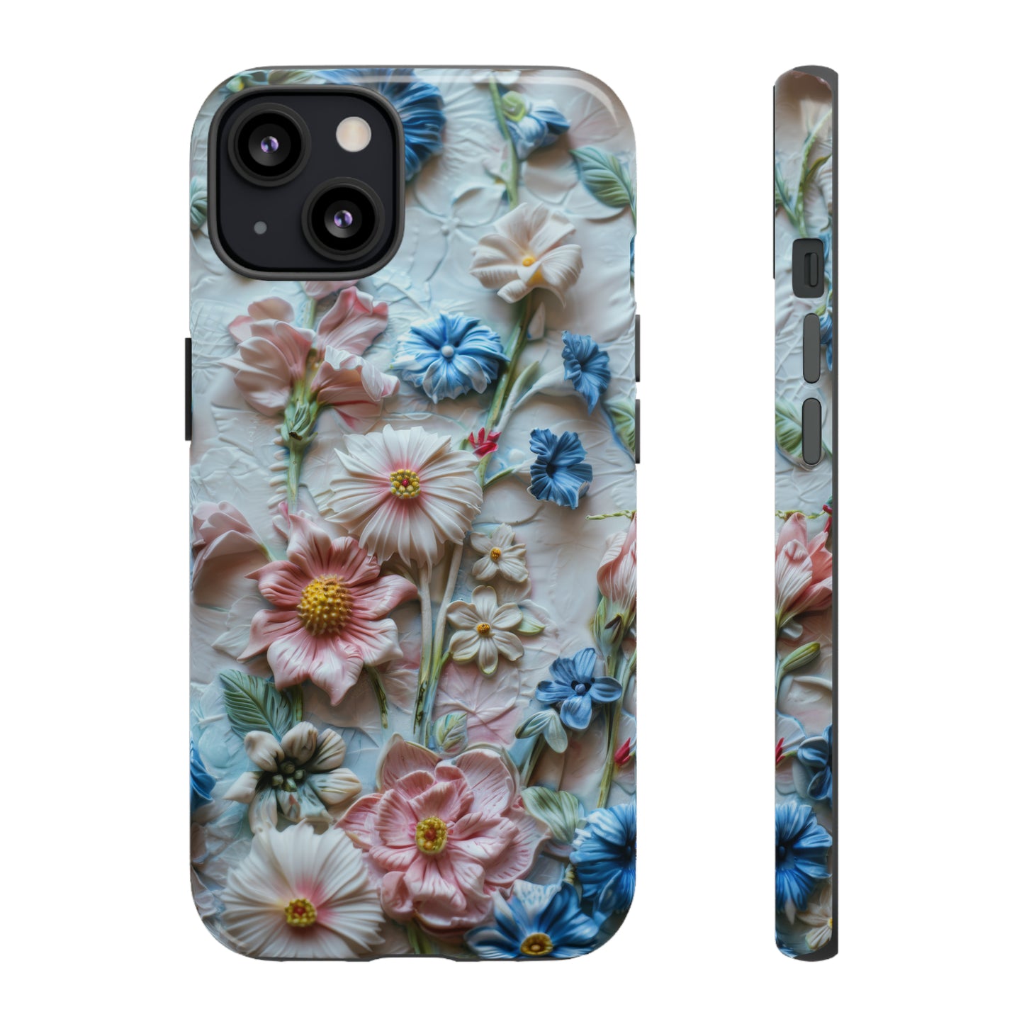 Florale Handyhülle, 3D Blumentextur Handyhülle, Schützendes &amp; stylisches Smartphone Accessoire, Robuste Handyhüllen 