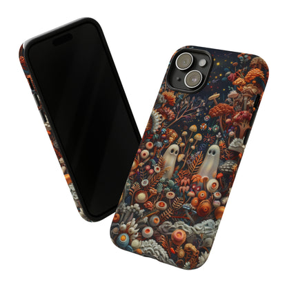 Cosmic Fantasy iPhone Case, Space-Themed Mushroom Design, Protective Cover with Galactic Charm, Tough Phone Cases