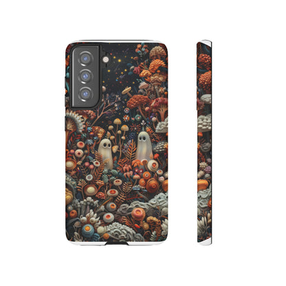 Cosmic Fantasy iPhone Case, Space-Themed Mushroom Design, Protective Cover with Galactic Charm, Tough Phone Cases