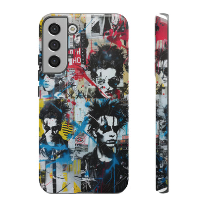 Urban Punk Graffiti Art Phone Case, Durable Protective Cover for Latest Models, Eye-Catching Street Style Accessory, Tough Cases