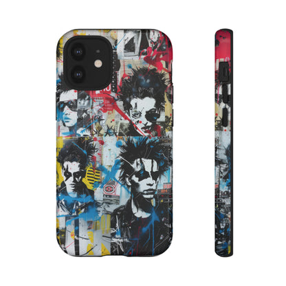 Urban Punk Graffiti Art Phone Case, Durable Protective Cover for Latest Models, Eye-Catching Street Style Accessory, Tough Cases