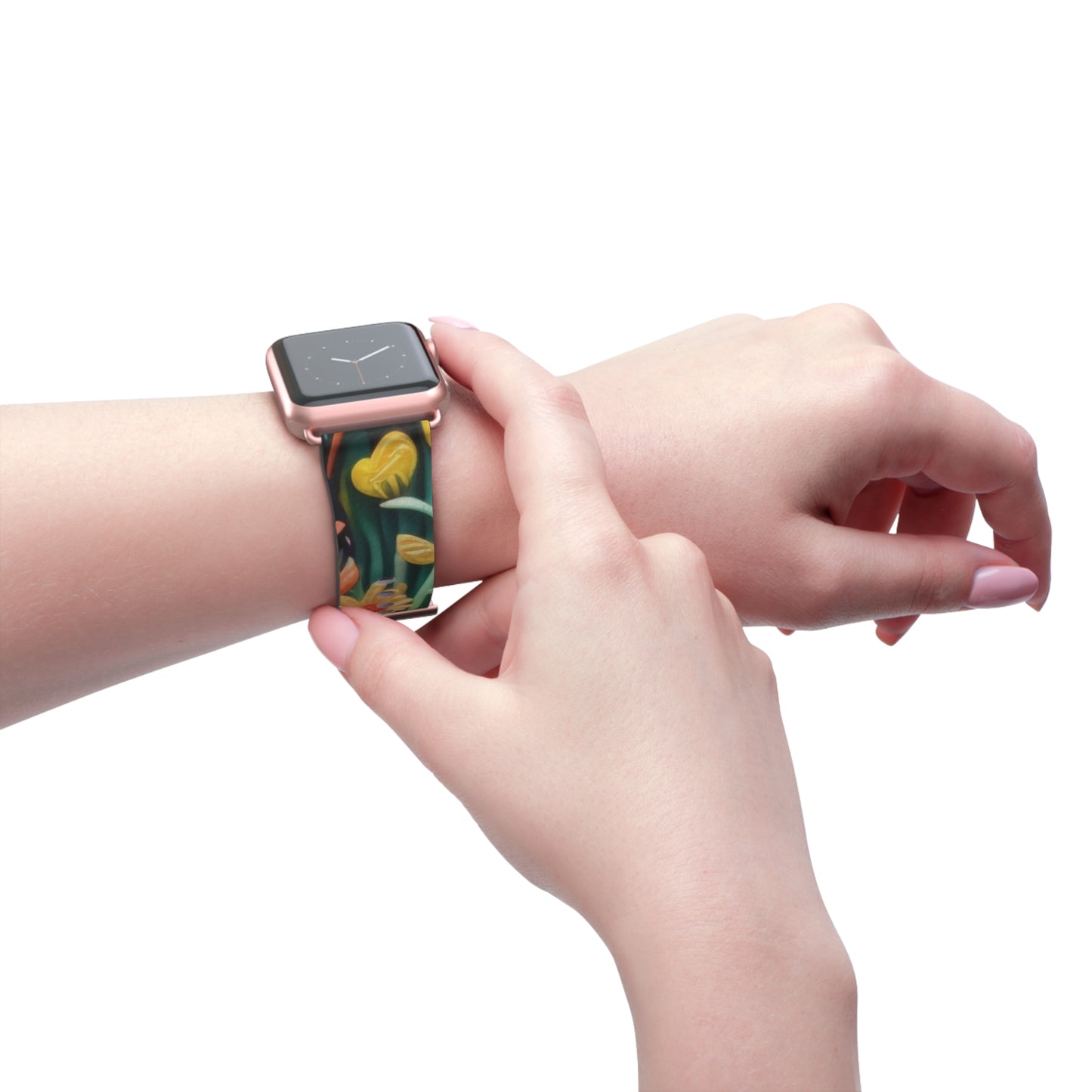 Cinturino per Apple Watch Fauna e flora della foresta incantata, Whimsical Woodland CreatK 