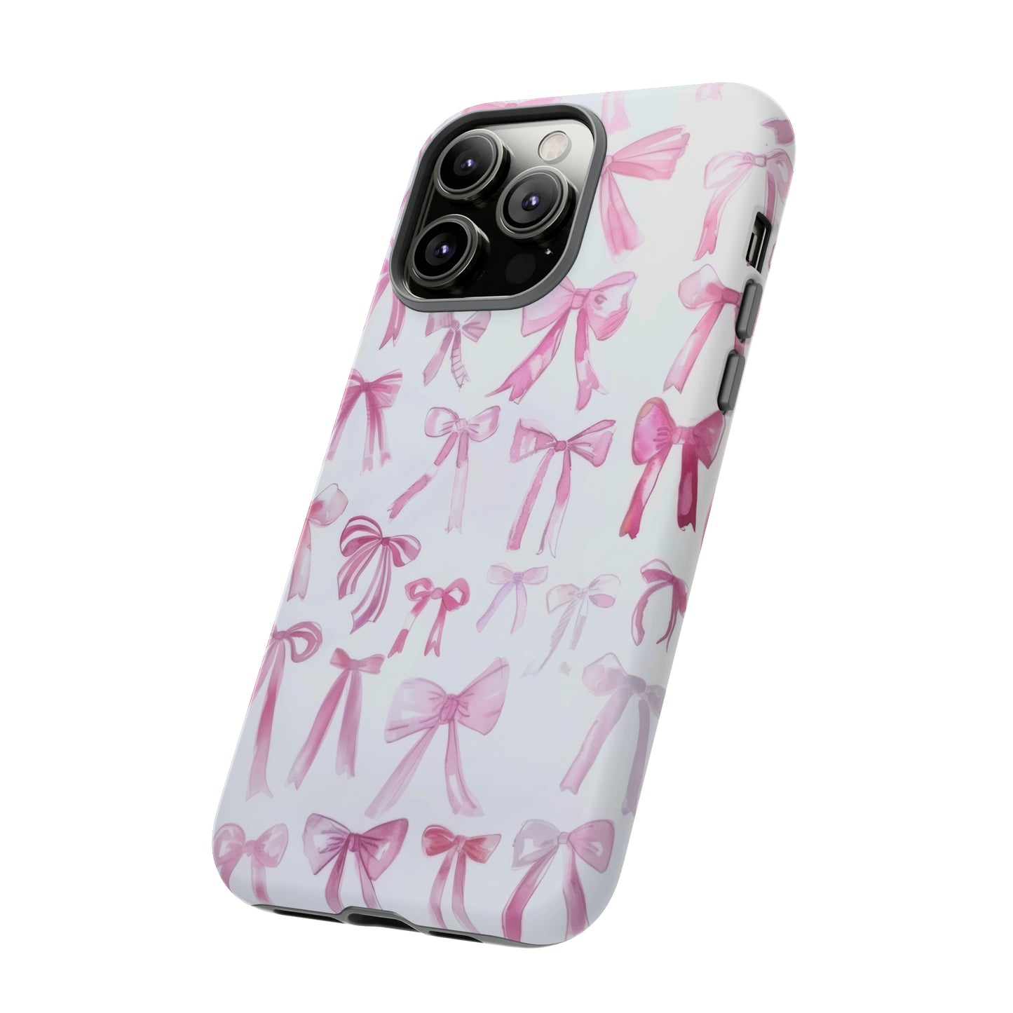 Pretty Pink Bows Phone Case, Feminine Ribbon Design Cover for Smartphones, Charming Accessory, Tough Phone Cases