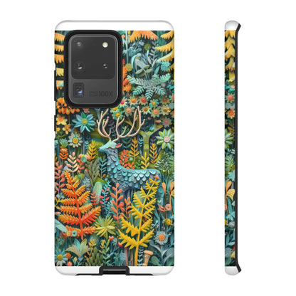 Zauberhafte Waldhirsch iPhone Hülle, Zauberhaftes Fauna- und Flora-Design, Schützende, von der Natur inspirierte Hülle, Robuste Handyhüllen