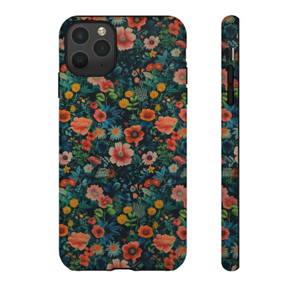 Custodia per iPhone Prato vibrante, esplosione floreale colorata, cover per telefono resistente ed elegante, custodie per telefono resistenti