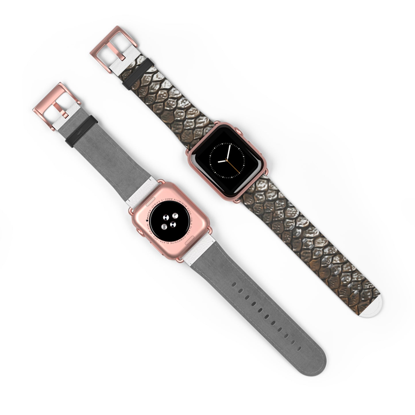 Luxurious Snakeskin Apple Watch Band, Chic Reptile Print Accessory, High-End Fashion Watch Band, Unique Style Gift. Apple Watch Band Apple Watch Straps For Series 4 5 6 7 8 9 ULTRA SE 38/40/41mm & 42/44/45mm Vegan Faux Leather Band