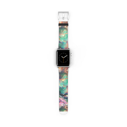 Iridescent Dreams Apple Watch Strap, Mesmerizing Swirl Pattern Band, Unique Holographic Accessory for a Dazzling Look. Apple Watch Band Apple Watch Straps For Series 4 5 6 7 8 9 ULTRA SE 38/40/41mm & 42/44/45mm Vegan Faux Leather Band