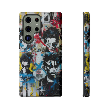 Urban Punk Graffiti Art Phone Case, Durable Protective Cover for Latest Models, Eye-Catching Street Style Accessory, Tough Cases