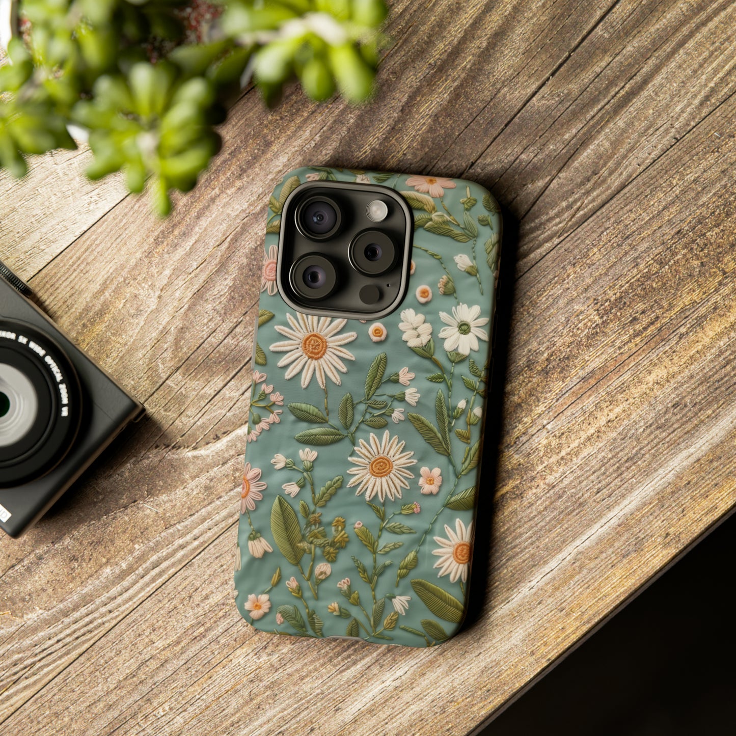 Custodia per telefono Serene Daisy Garden, cover dal design floreale Spring Bloom per smartphone, custodie per telefoni resistenti 