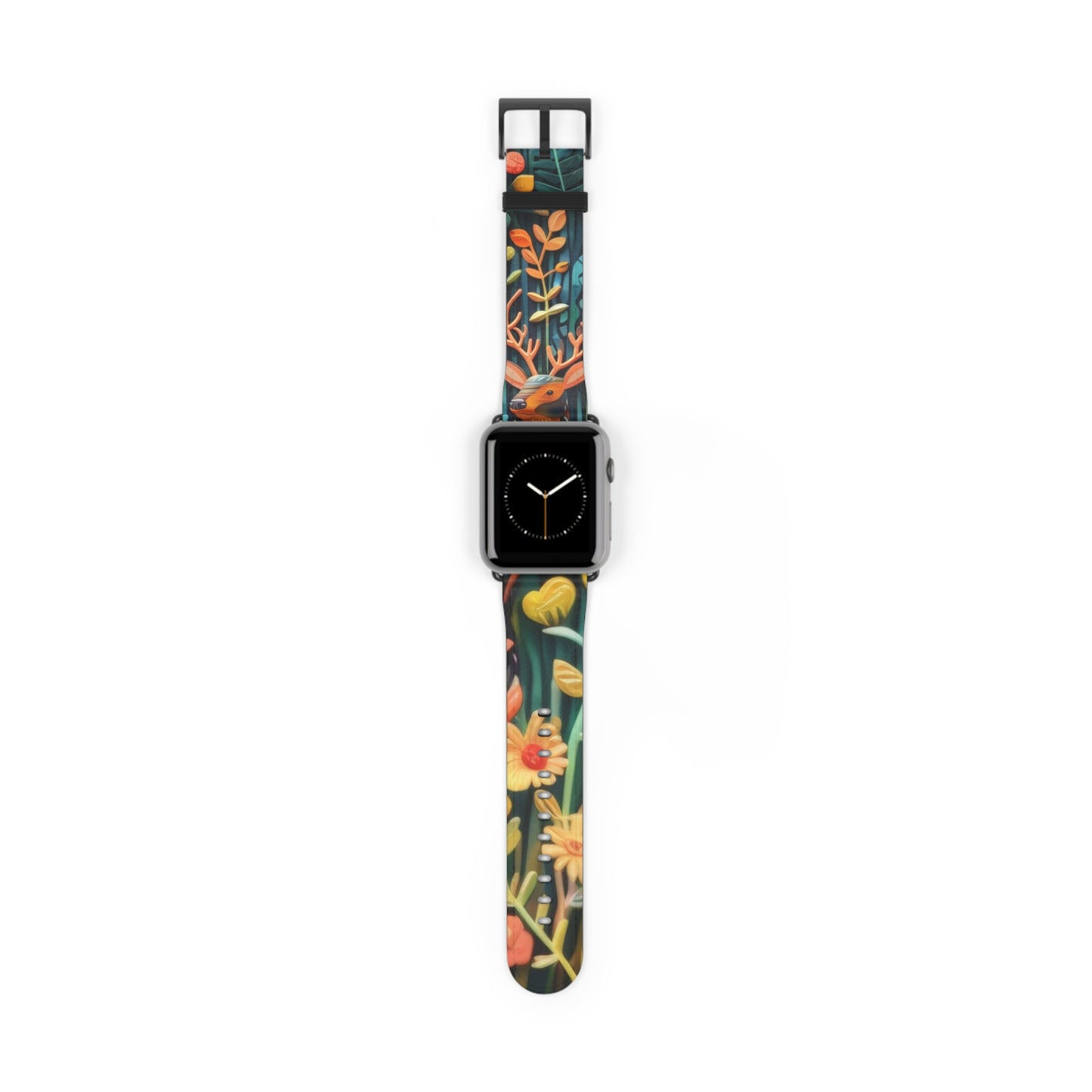 Cinturino per Apple Watch Fauna e flora della foresta incantata, Whimsical Woodland CreatK 