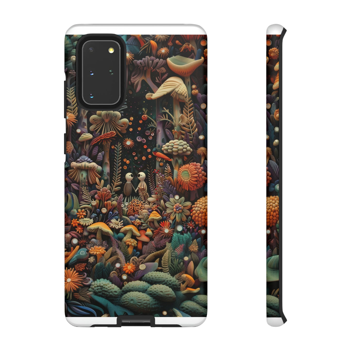 Custodia per telefono Foresta incantata, Design mistico di funghi e foglie, Cover protettiva magica per telefono, Custodie per telefono resistenti