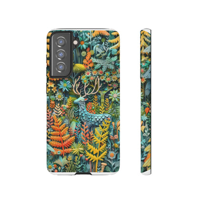 Zauberhafte Waldhirsch iPhone Hülle, Zauberhaftes Fauna- und Flora-Design, Schützende, von der Natur inspirierte Hülle, Robuste Handyhüllen