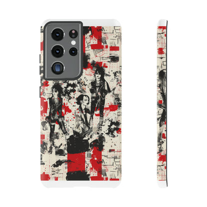 Rock Rebel Grunge-Telefonhülle, schlagfeste Hülle für Trendsetter, künstlerisches Punkrock-Design, robuste Telefonhüllen