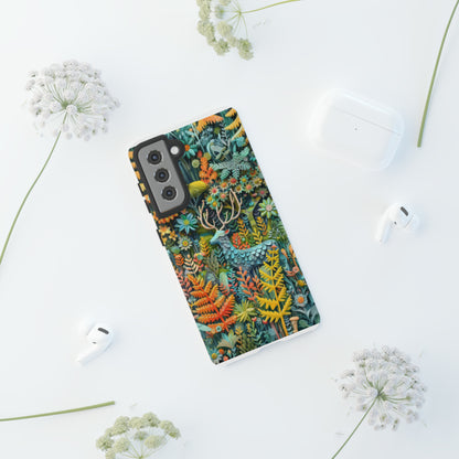 Zauberhafte Waldhirsch iPhone Hülle, Zauberhaftes Fauna- und Flora-Design, Schützende, von der Natur inspirierte Hülle, Robuste Handyhüllen