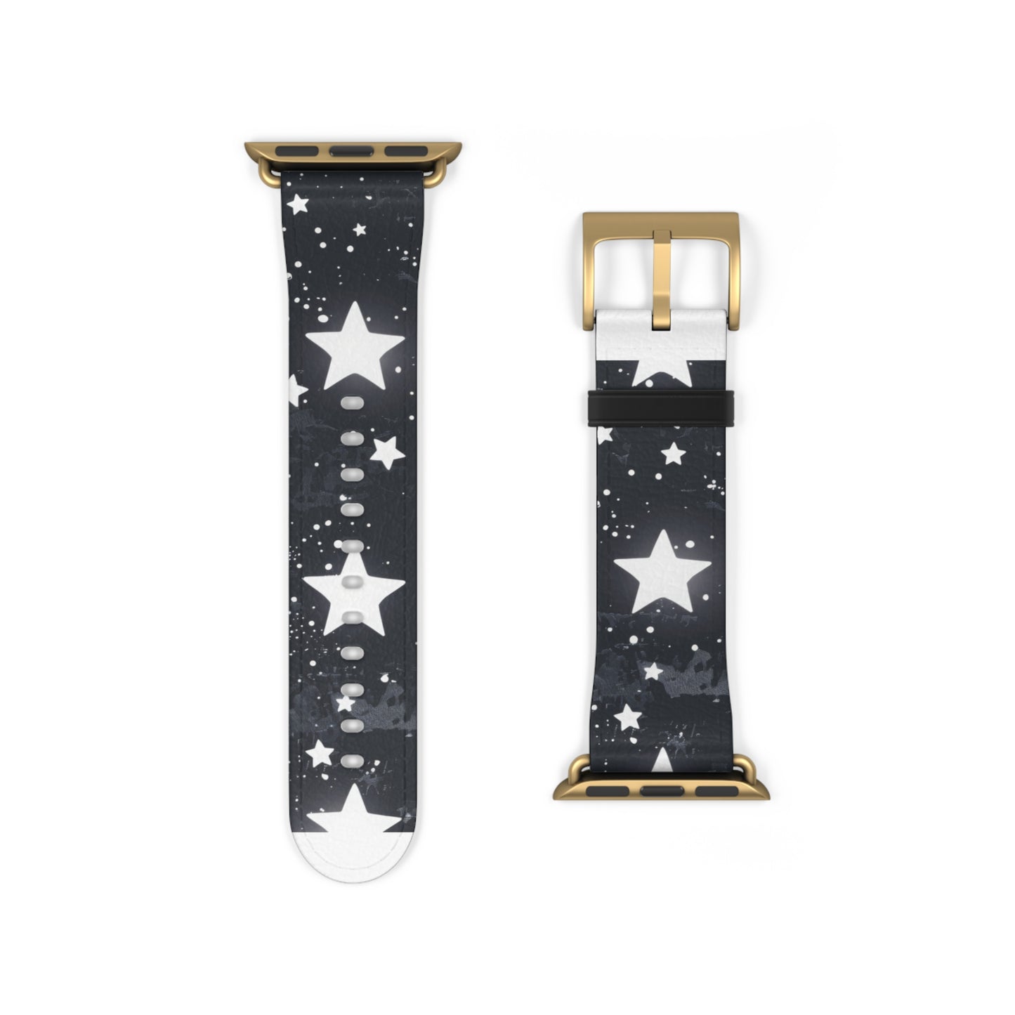 Celestial Stars Night Sky Smartwatch Band | Galactic Theme Watch Strap | Fashionable Astronomy-Inspired Accessory. Apple Watch Band Apple Watch Straps For Series 4 5 6 7 8 9 ULTRA SE 38/40/41mm & 42/44/45mm Vegan Faux Leather Band