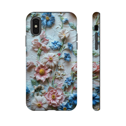 Florale Handyhülle, 3D Blumentextur Handyhülle, Schützendes &amp; stylisches Smartphone Accessoire, Robuste Handyhüllen 