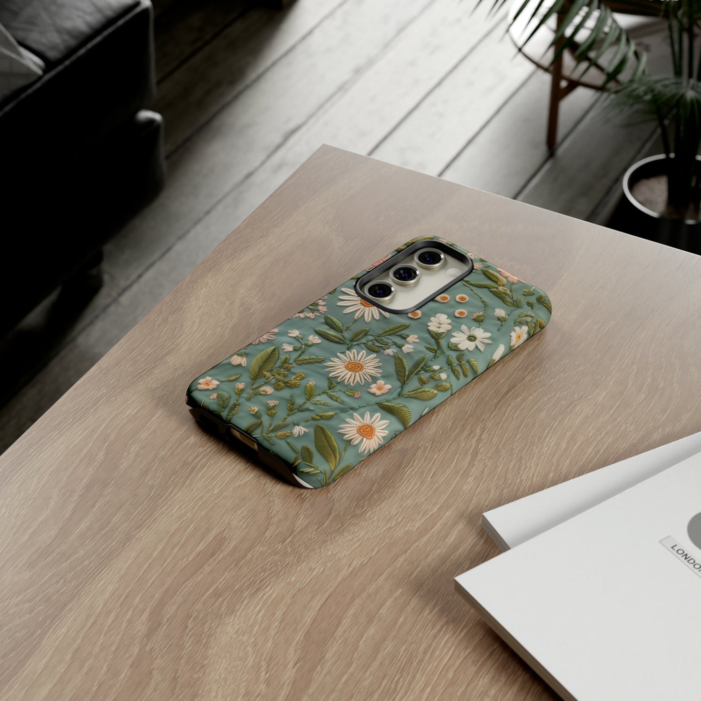 Custodia per telefono Serene Daisy Garden, cover dal design floreale Spring Bloom per smartphone, custodie per telefoni resistenti 