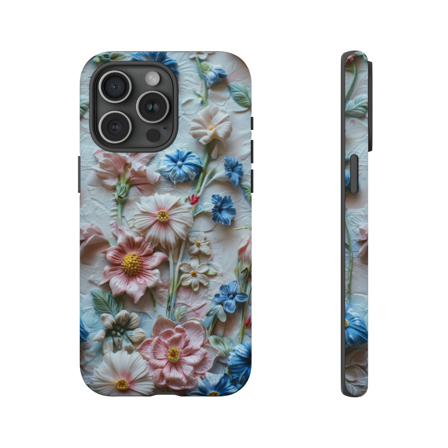 Florale Handyhülle, 3D Blumentextur Handyhülle, Schützendes &amp; stylisches Smartphone Accessoire, Robuste Handyhüllen 