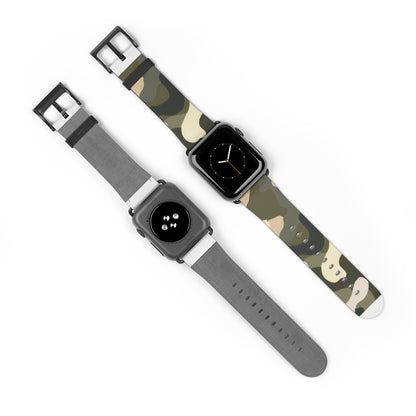 Tactical Camo Apple Watch Band | Military-Style Camouflage Strap | Rugged Outdoor Smartwatch Accessory | Adventure Seeker Wristwear. Apple Watch Band Apple Watch Straps For Series 4 5 6 7 8 9 ULTRA SE 38/40/41mm & 42/44/45mm Vegan Faux Leather Band