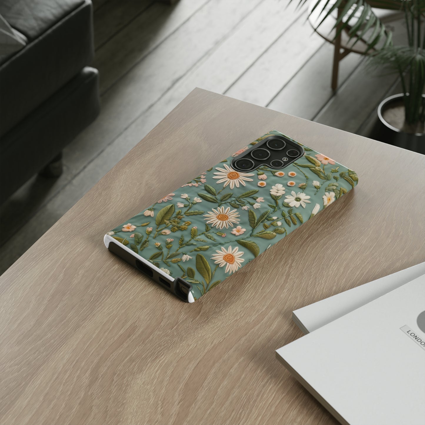 Custodia per telefono Serene Daisy Garden, cover dal design floreale Spring Bloom per smartphone, custodie per telefoni resistenti 