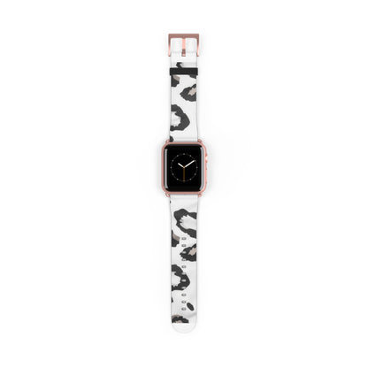 Modernes einfarbiges Apple Watch-Armband mit Kuh-Print | Schickes schwarz-weißes Armband. Apple Watch-Armband Apple Watch-Armbänder für Serie 4, 5, 6, 7, 8, 9, ULTRA SE, 38/40/41 mm und 42/44/45 mm, veganes Kunstlederarmband 