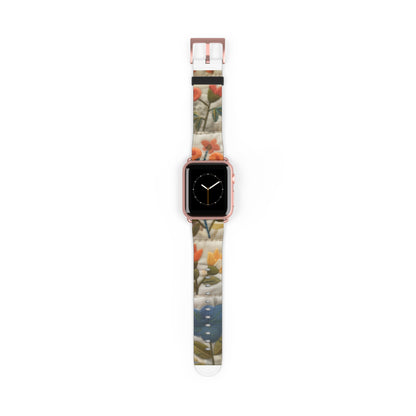 Cozy Autumn Vibes Knitted Pattern Apple Watch Band, Warm Tones & Textured Design Smartwatch Strap. Apple Watch Band Apple Watch Straps For Series 4 5 6 7 8 9 ULTRA SE 38/40/41mm & 42/44/45mm Vegan Faux Leather Band