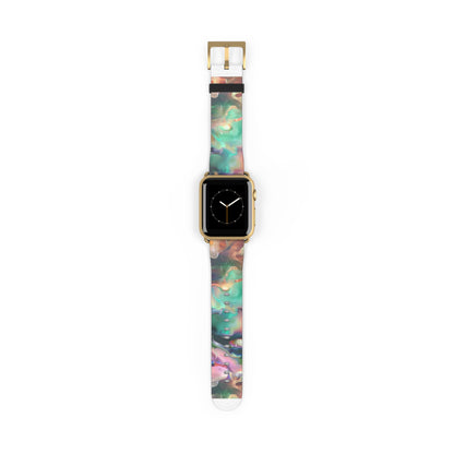 Iridescent Dreams Apple Watch Strap, Mesmerizing Swirl Pattern Band, Unique Holographic Accessory for a Dazzling Look. Apple Watch Band Apple Watch Straps For Series 4 5 6 7 8 9 ULTRA SE 38/40/41mm & 42/44/45mm Vegan Faux Leather Band