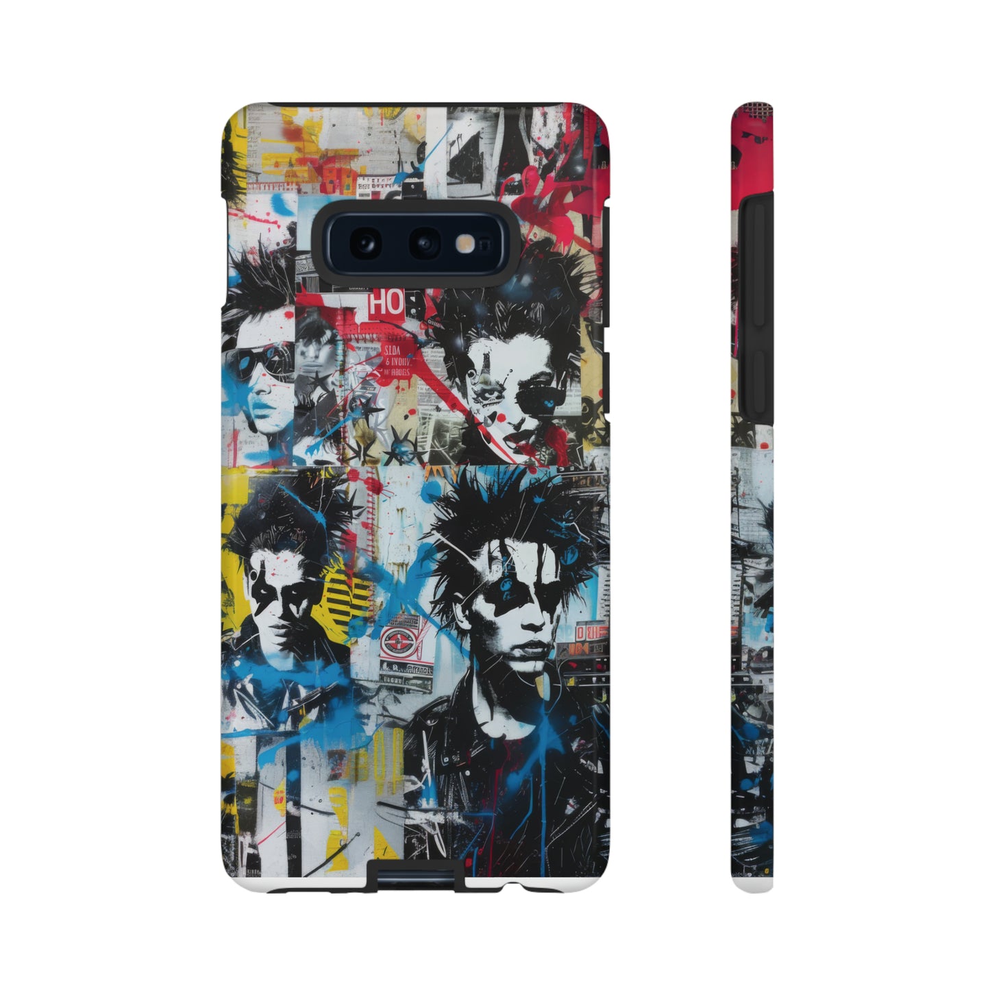 Urban Punk Graffiti Art Phone Case, Durable Protective Cover for Latest Models, Eye-Catching Street Style Accessory, Tough Cases