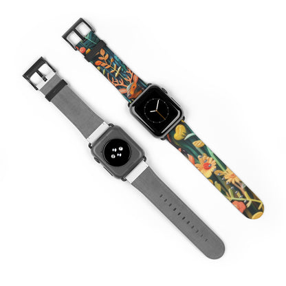 Cinturino per Apple Watch Fauna e flora della foresta incantata, Whimsical Woodland CreatK 