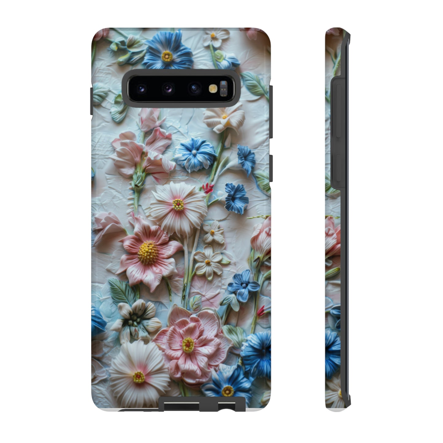 Florale Handyhülle, 3D Blumentextur Handyhülle, Schützendes &amp; stylisches Smartphone Accessoire, Robuste Handyhüllen 