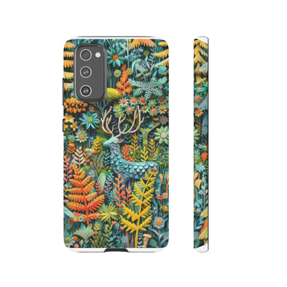 Zauberhafte Waldhirsch iPhone Hülle, Zauberhaftes Fauna- und Flora-Design, Schützende, von der Natur inspirierte Hülle, Robuste Handyhüllen