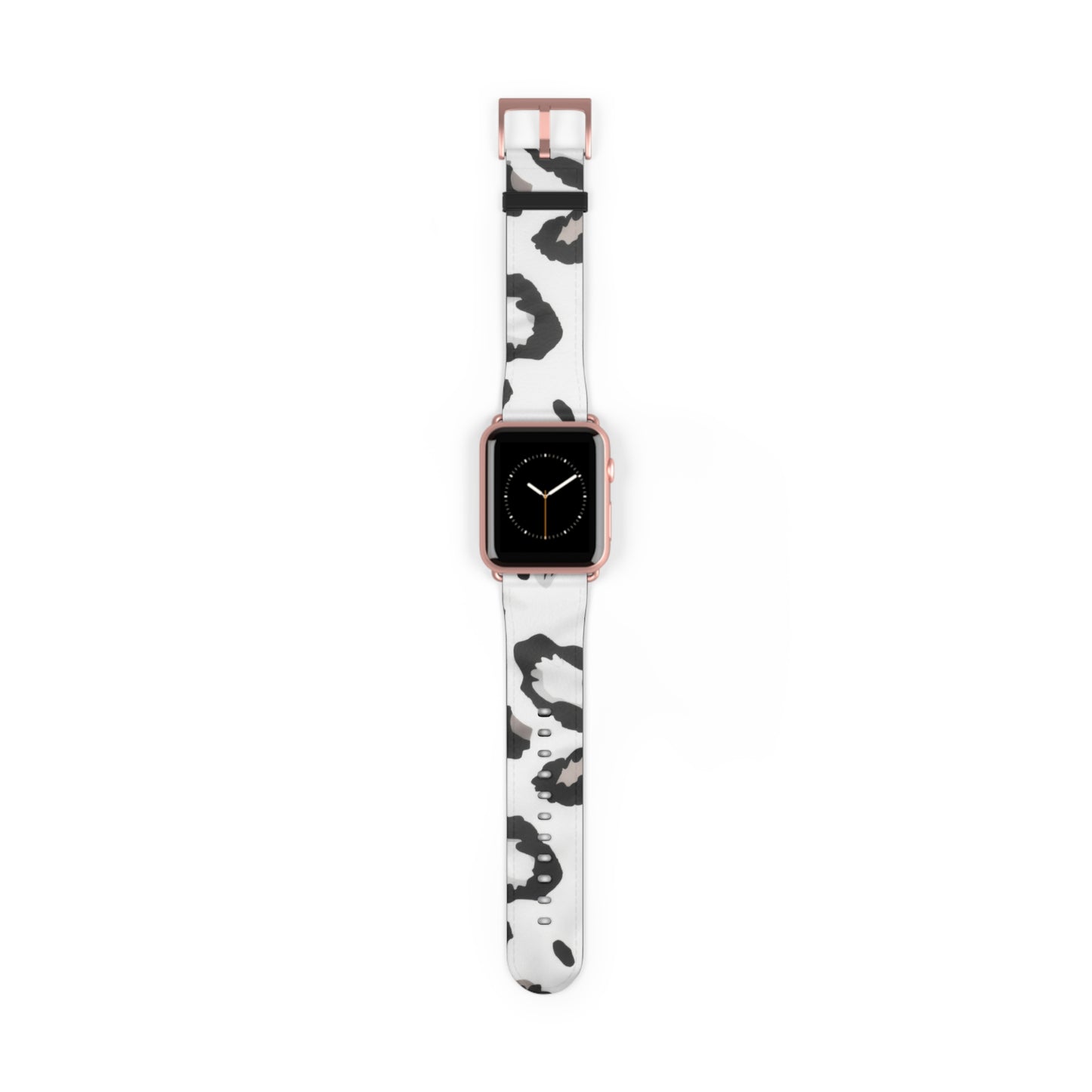 Modernes einfarbiges Apple Watch-Armband mit Kuh-Print | Schickes schwarz-weißes Armband. Apple Watch-Armband Apple Watch-Armbänder für Serie 4, 5, 6, 7, 8, 9, ULTRA SE, 38/40/41 mm und 42/44/45 mm, veganes Kunstlederarmband 