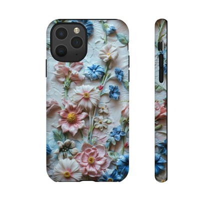 Florale Handyhülle, 3D Blumentextur Handyhülle, Schützendes &amp; stylisches Smartphone Accessoire, Robuste Handyhüllen 