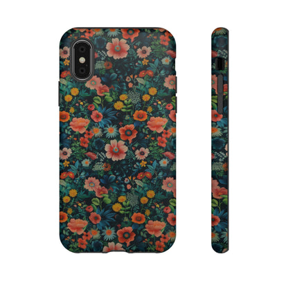 Custodia per iPhone Prato vibrante, esplosione floreale colorata, cover per telefono resistente ed elegante, custodie per telefono resistenti