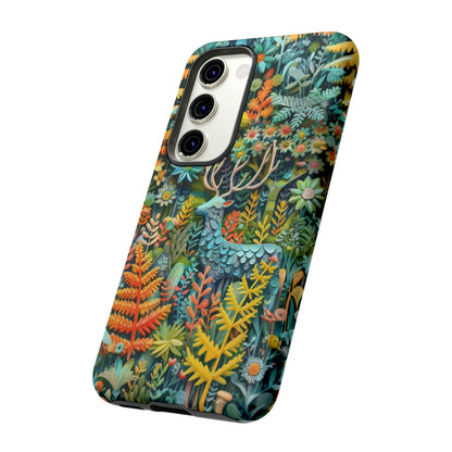 Zauberhafte Waldhirsch iPhone Hülle, Zauberhaftes Fauna- und Flora-Design, Schützende, von der Natur inspirierte Hülle, Robuste Handyhüllen