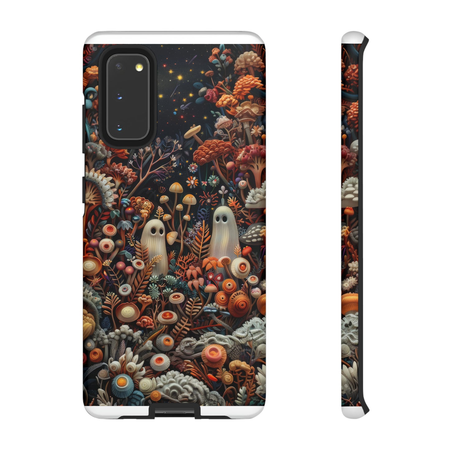 Cosmic Fantasy iPhone Hülle, Pilz-Design mit Weltraum-Motiv, Schutzhülle mit galaktischem Charme, Robuste Handyhüllen