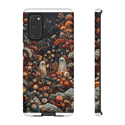 Cosmic Fantasy iPhone Case, Space-Themed Mushroom Design, Protective Cover with Galactic Charm, Tough Phone Cases