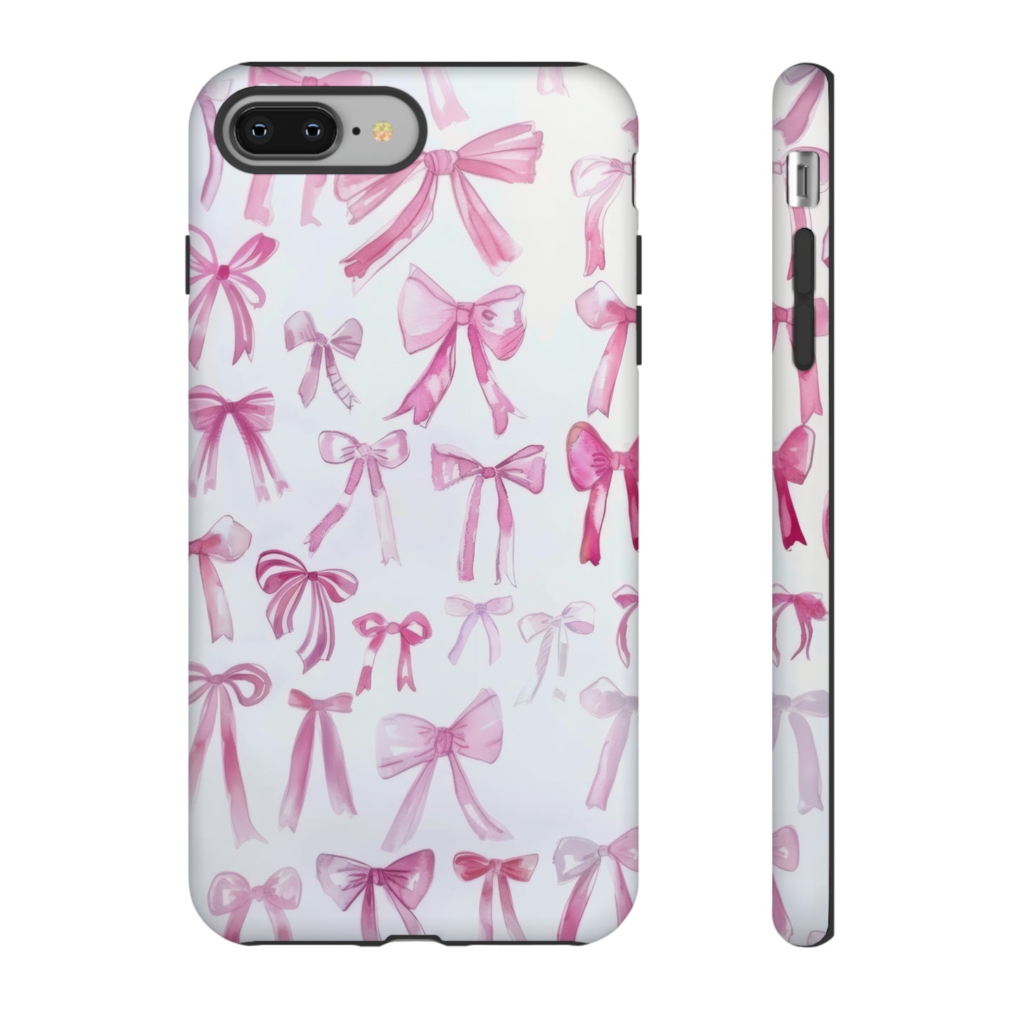 Pretty Pink Bows Phone Case, Feminine Ribbon Design Cover for Smartphones, Charming Accessory, Tough Phone Cases