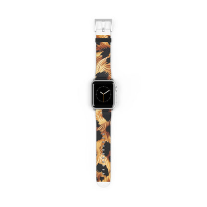 Chic Leopard Print Apple Watch Band, Classic Animal Spotted Pattern, Exotic Fashion Smartwatch Accessory. Apple Watch Band Apple Watch Straps For Series 4 5 6 7 8 9 ULTRA SE 38/40/41mm & 42/44/45mm Vegan Faux Leather Band