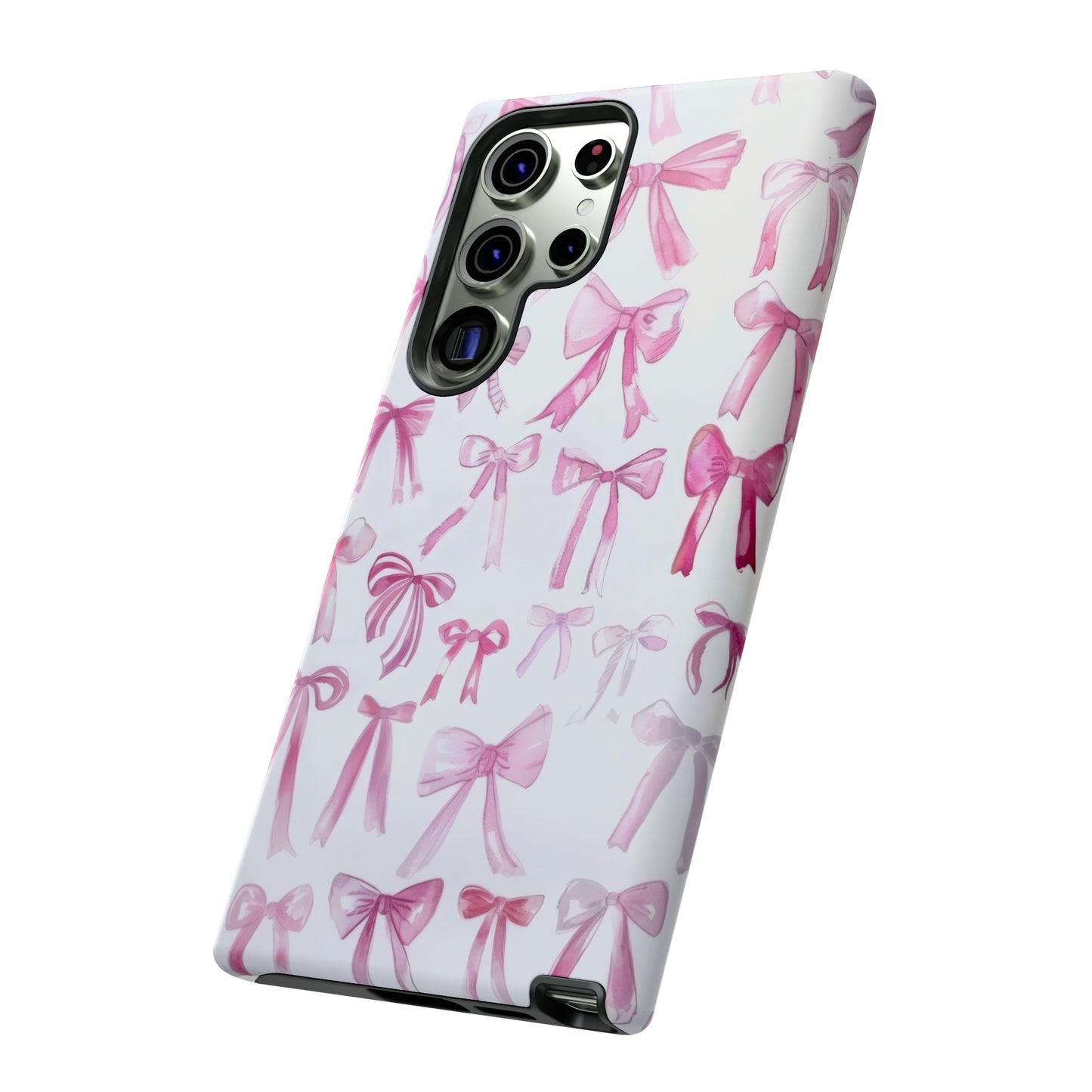 Pretty Pink Bows Phone Case, Feminine Ribbon Design Cover for Smartphones, Charming Accessory, Tough Phone Cases