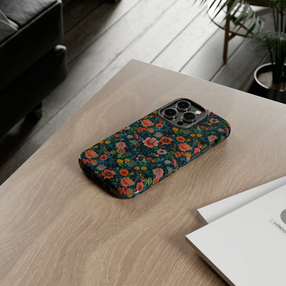 Custodia per iPhone Prato vibrante, esplosione floreale colorata, cover per telefono resistente ed elegante, custodie per telefono resistenti